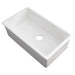 ZLINE 30" Rome Dual Mount Single Bowl Fireclay Kitchen Sink with Bottom Grid