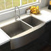 ZLINE 33" Chamonix Undermount Double Bowl Kitchen Sink with Bottom Grid 