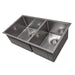ZLINE 33" Chamonix Undermount Double Bowl Kitchen Sink with Bottom Grid 