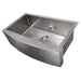 ZLINE 33" Vail Farmhouse Apron Mount Single Bowl Kitchen Sink with Bottom Grid 