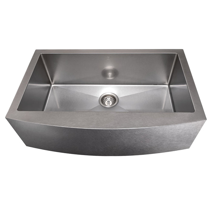 ZLINE 33" Vail Farmhouse Apron Mount Single Bowl Kitchen Sink with Bottom Grid 