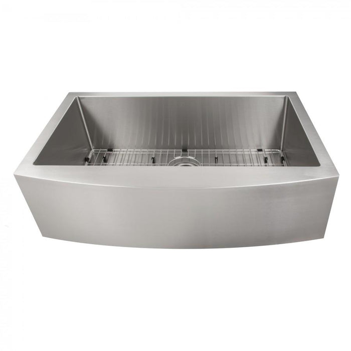 ZLINE 33" Vail Farmhouse Apron Mount Single Bowl Kitchen Sink with Bottom Grid 