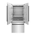 ZLINE 36" Autograph Edition 19.6 cu. ft. Built-in 2-Door Bottom Freezer Refrigerator with Internal Water and Ice Dispenser in Stainless Steel with Accents RBIVZ-304-36