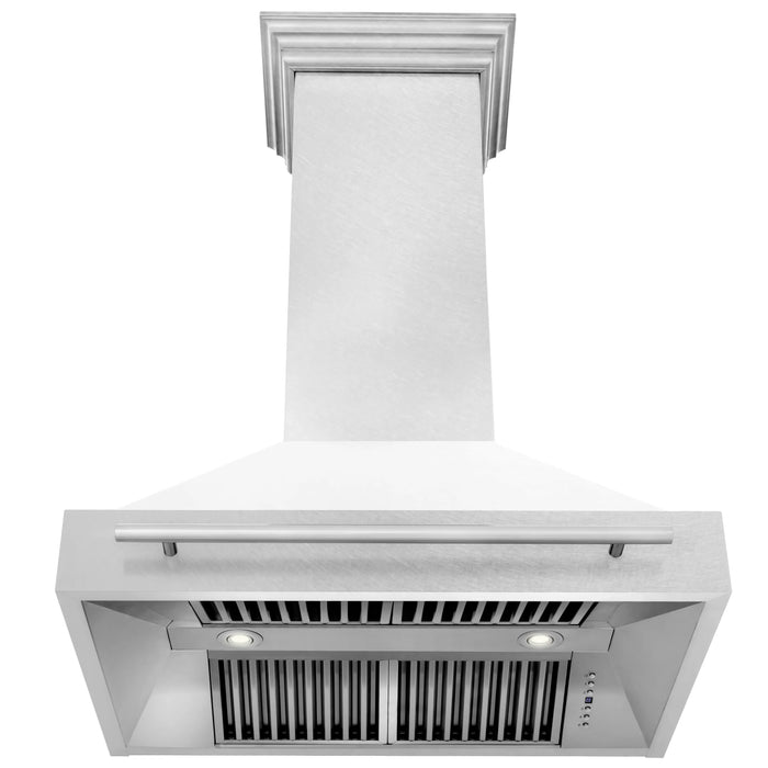 ZLINE 36" DuraSnow® Stainless Steel Range Hood with Shell 