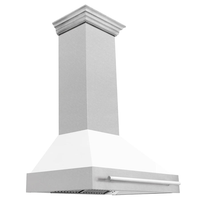 ZLINE 36" DuraSnow® Stainless Steel Range Hood with Shell - 8654SNX