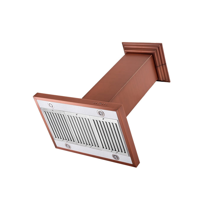 ZLINE 36 in. Designer Series Copper Island Mount Range Hood