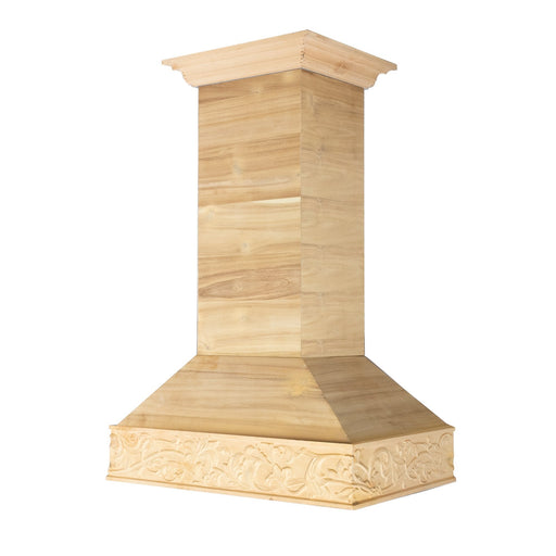 ZLINE 36 in. Unfinished Wooden Island Mount Range Hood