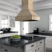 ZLINE 36 in. Unfinished Wooden Island Mount Range Hood