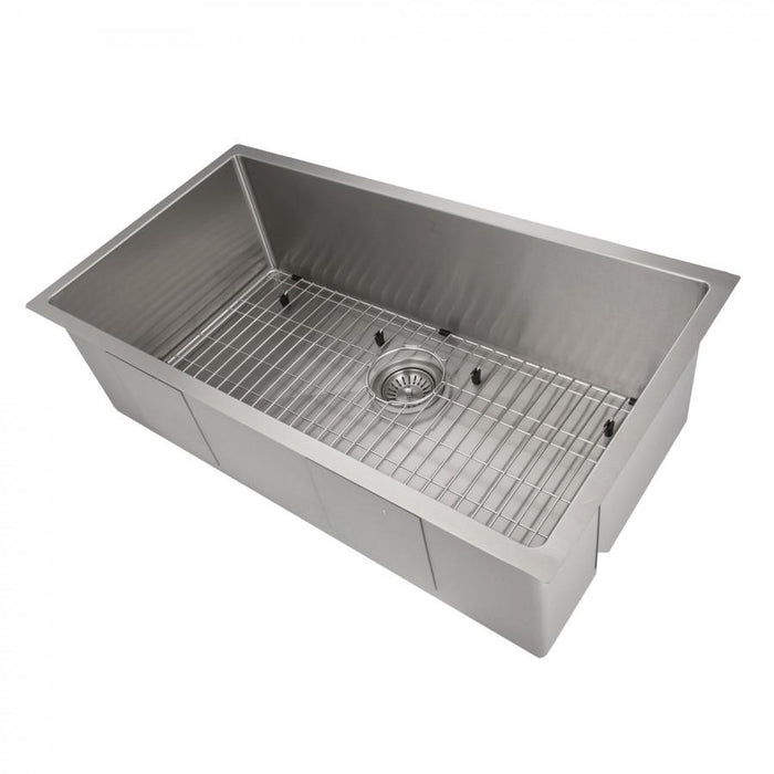 ZLINE 36" Meribel Undermount Single Bowl Kitchen Sink with Bottom Grid 