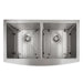 ZLINE 36" Niseko Farmhouse Apron Mount Double Bowl Kitchen Sink with Bottom Grid 