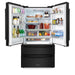 ZLINE 4-Piece Appliance Package - 30 In. Rangetop, Range Hood, Refrigerator, and Double Wall Oven in Black Stainless Steel - 4KPR-RTBRH30-AWD