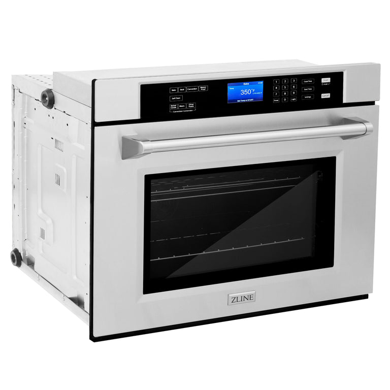 ZLINE Appliance Package - 4-Piece Appliance Package - 48 In. Rangetop, Wall Oven, Refrigerator, and Microwave Oven in Stainless Steel - 4KPR-RT48-MWAWS
