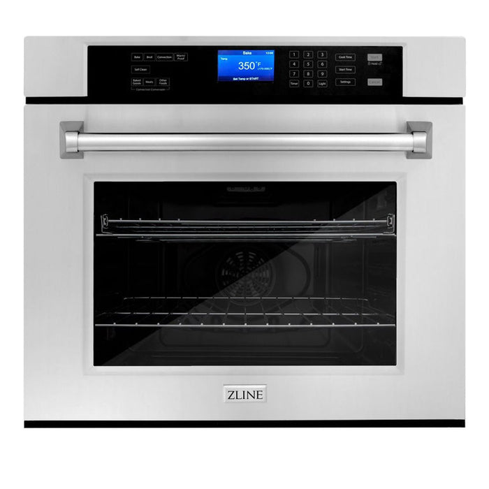 ZLINE Appliance Package - 4-Piece Appliance Package - 48 In. Rangetop, Wall Oven, Refrigerator, and Microwave Oven in Stainless Steel - 4KPR-RT48-MWAWS
