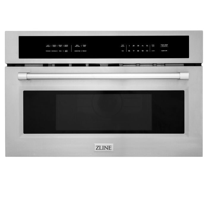 ZLINE Appliance Package - 4-Piece Appliance Package - 48 In. Rangetop, Wall Oven, Refrigerator, and Microwave Oven in Stainless Steel - 4KPR-RT48-MWAWS