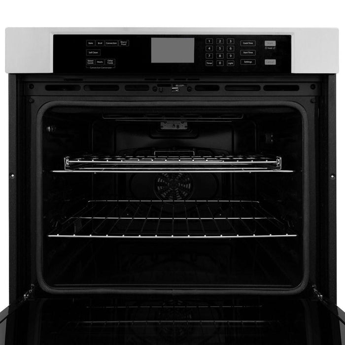 ZLINE Appliance Package - 4-Piece Appliance Package - 48 In. Rangetop, Wall Oven, Refrigerator, and Microwave Oven in Stainless Steel - 4KPR-RT48-MWAWS