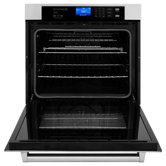 ZLINE Appliance Package - 4-Piece Appliance Package - 48 In. Rangetop, Wall Oven, Refrigerator, and Microwave Oven in Stainless Steel - 4KPR-RT48-MWAWS