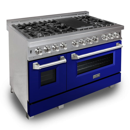 ZLINE 48" DuraSnow Stainless Steel 6.0 cu.ft. 7 Gas Burner/Electric Oven Range