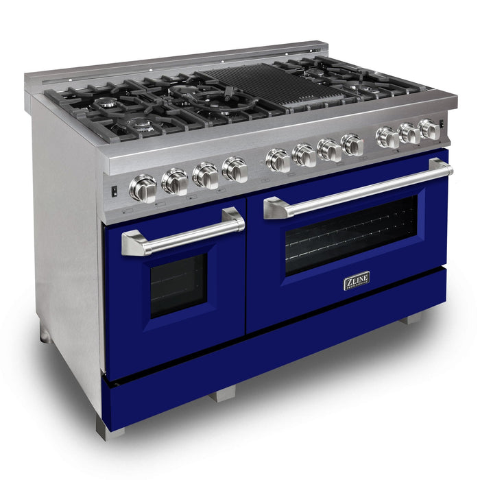 ZLINE 48" DuraSnow Stainless Steel 6.0 cu.ft. 7 Gas Burner/Electric Oven Range
