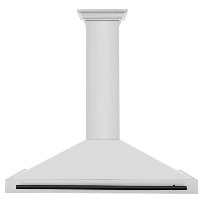 ZLINE 48 Inch Autograph Edition Stainless Steel Range Hood with Matte Black Handle, 8654STZ-48-MB