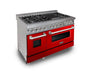 ZLINE 48" DuraSnow Stainless Steel 6.0 cu.ft. 7 Gas Burner/Electric Oven Range