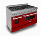 ZLINE 48" DuraSnow Stainless Steel 6.0 cu.ft. 7 Gas Burner/Electric Oven Range