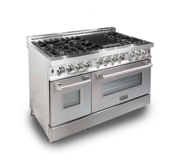 ZLINE 48" Professional Dual Fuel Range in Stainless Steel Gas Stove and Electric Oven