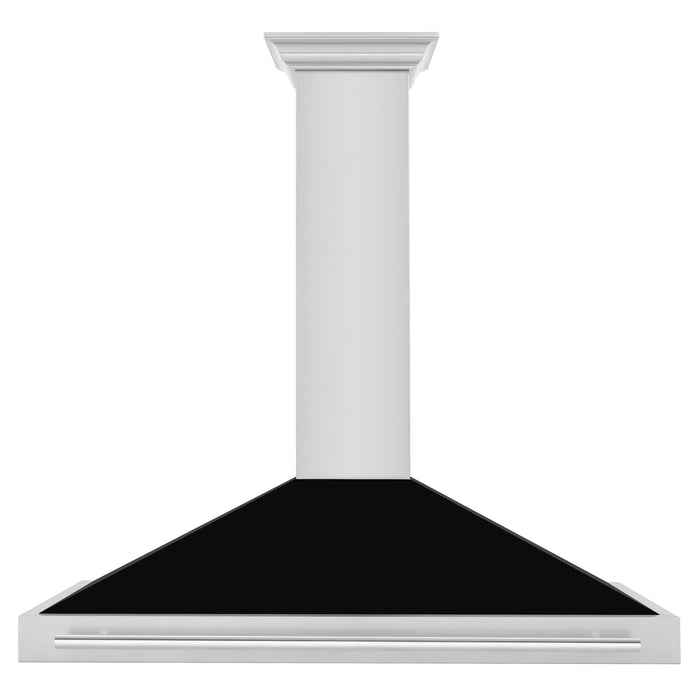 ZLINE 48" Stainless Steel Range Hood with Shell and Stainless Steel Handle 