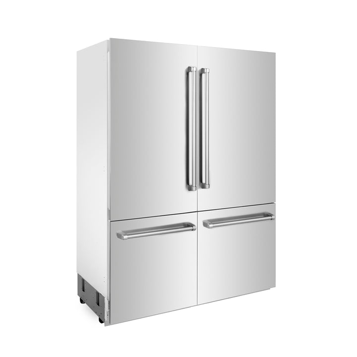 ZLINE 60" 32.2 cu. ft. Built-In 4-Door French Door Refrigerator with Internal Water and Ice Dispenser in Stainless Steel (RBIV-304-60)