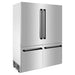 ZLINE 60" Autograph Edition 32.2 cu. ft. Built-in 4-Door French Door Refrigerator with Internal Water and Ice Dispenser in Stainless Steel with Accents RBIVZ-304-60