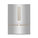 ZLINE 60" Autograph Edition 32.2 cu. ft. Built-in 4-Door French Door Refrigerator with Internal Water and Ice Dispenser in Stainless Steel with Accents RBIVZ-304-60