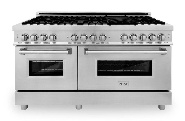 ZLINE Appliance Package - 60 in. Dual Fuel Range & 60 in. Range Hood Package - 2KP-RARHC60