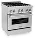 ZLINE Appliance Package - 30 in. Dual Fuel Range, 30 in. Range Hood, Microwave Drawer, 3 Rack Dishwasher - 4KP-RARH30-MWDWV