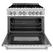 ZLINE Appliance Package - 36 In. Dual Fuel Range, Range Hood, Microwave Oven in Stainless Steel - 3KP-RARHMWO-36