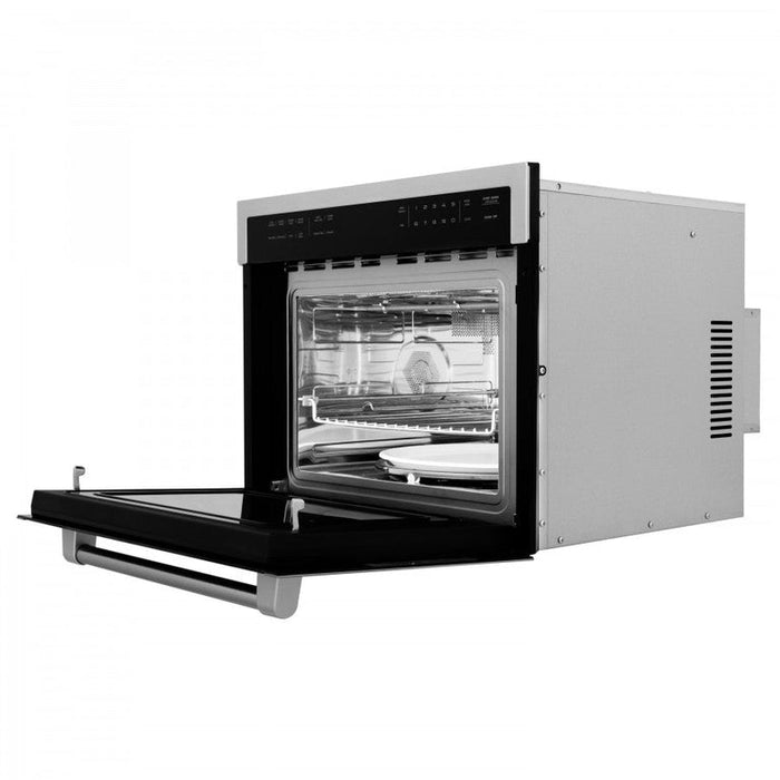 ZLINE Appliance Package - 36 In. Dual Fuel Range, Range Hood, Microwave Oven in Stainless Steel - 3KP-RARHMWO-36