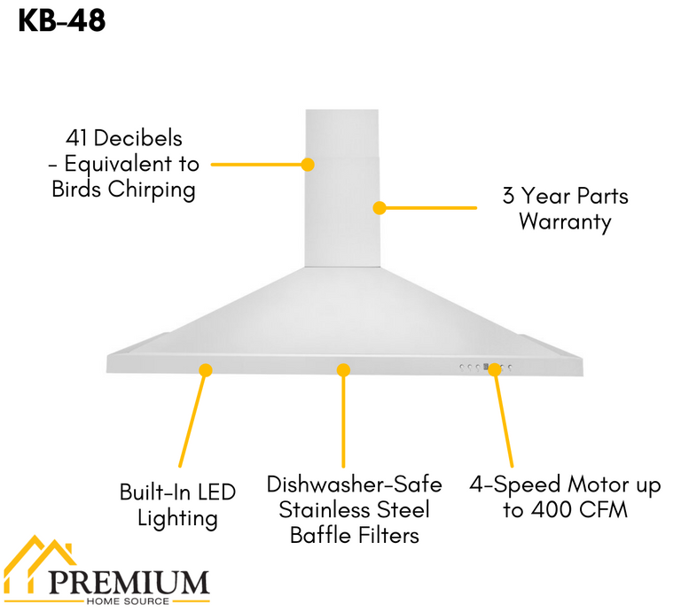 ZLINE Appliance Package - 48 In. Dual Fuel Range, Range Hood, 3 Rack Dishwasher - 3KP-RARH48-DWV