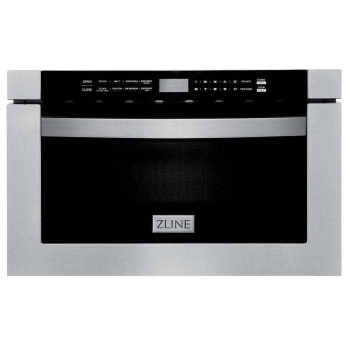 ZLINE Appliance Package - 48 In. Dual Fuel Range, Range Hood, Microwave Drawer, 3 Rack Dishwasher - 4KP-RARH48-MWDWV