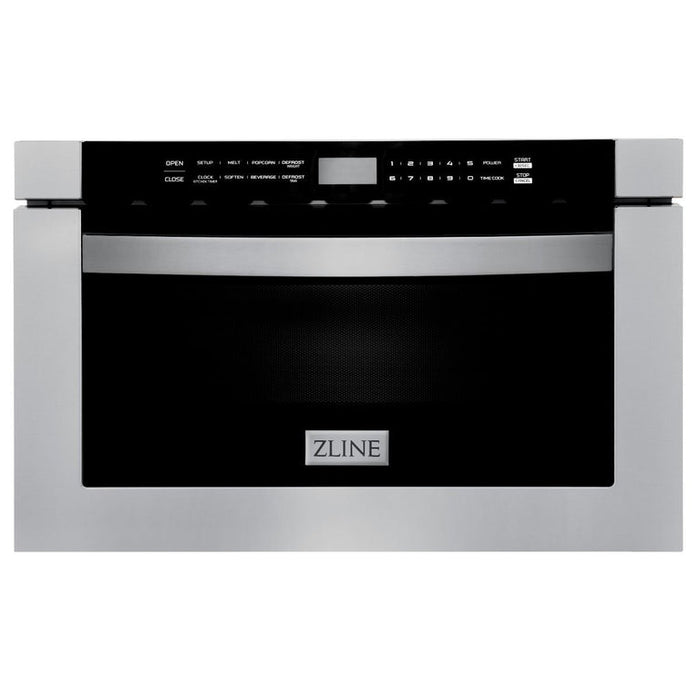 ZLINE Appliance Package - 48 in. Dual Fuel Range, Range Hood, Microwave Drawer - 3KP-RARH48-MW