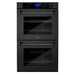 ZLINE Appliance Package - 48" Kitchen Package with Black Stainless Steel Refrigeration, Rangetop, 48" Range Hood and 30" Double Wall Oven - 4KPR-RTBRH48-AWD