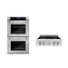 ZLINE Appliance Package - Kitchen Package with 30" Stainless Steel Rangetop and 30" Double Wall Oven