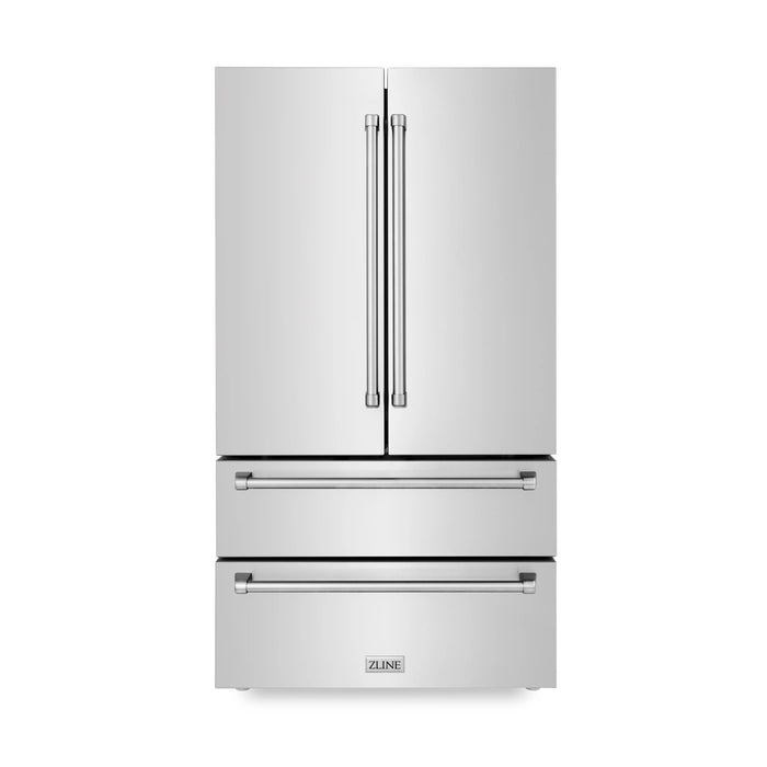 ZLINE Appliance Package - Kitchen Package with Refrigeration, 30" Stainless Steel Rangetop, 30" Range Hood and 30" Double Wall Oven - 4KPR-RTRH30-AWD