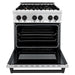 ZLINE Autograph Edition 30" 4.0 cu. ft. Dual Fuel Range with Gas Stove and Electric Oven in Stainless Steel with Accents