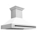 ZLINE Autograph Edition Stainless Steel Range Hood with White Matte Shell and Matte Black Handle