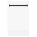 ZLINE Autograph Series 18 In. Dishwasher in White Matte with Champagne Bronze Handle