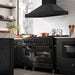 ZLINE Black Stainless Steel Range Hood with Black Stainless Steel Handle