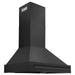 ZLINE Black Stainless Steel Range Hood with Black Stainless Steel Handle