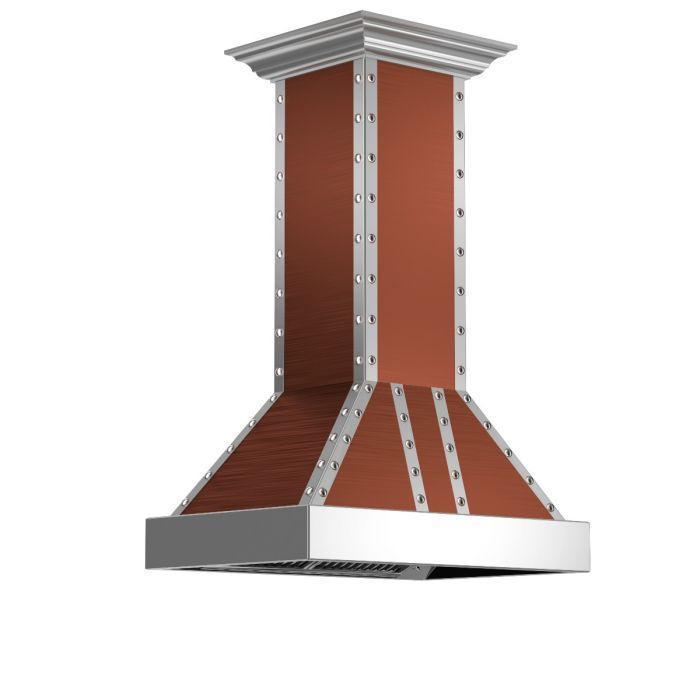 ZLINE 30" Designer Series Copper Island Range Hood - 655i-CSSSS-30