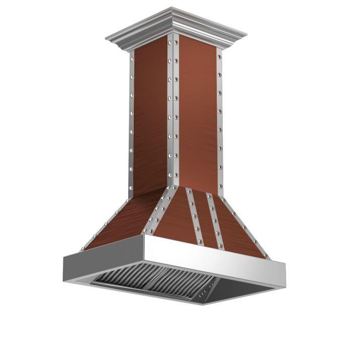 ZLINE 30" Designer Series Copper Island Range Hood - 655i-CSSSS-30