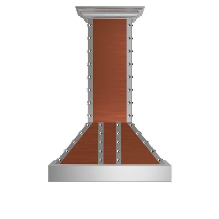 ZLINE 30" Designer Series Copper Island Range Hood - 655i-CSSSS-30