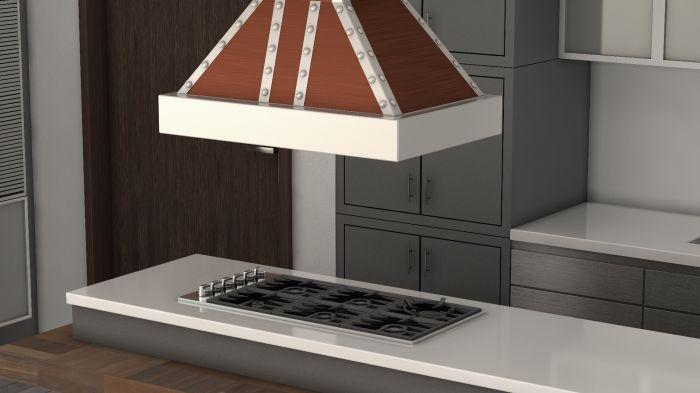 ZLINE 30" Designer Series Copper Island Range Hood - 655i-CSSSS-30