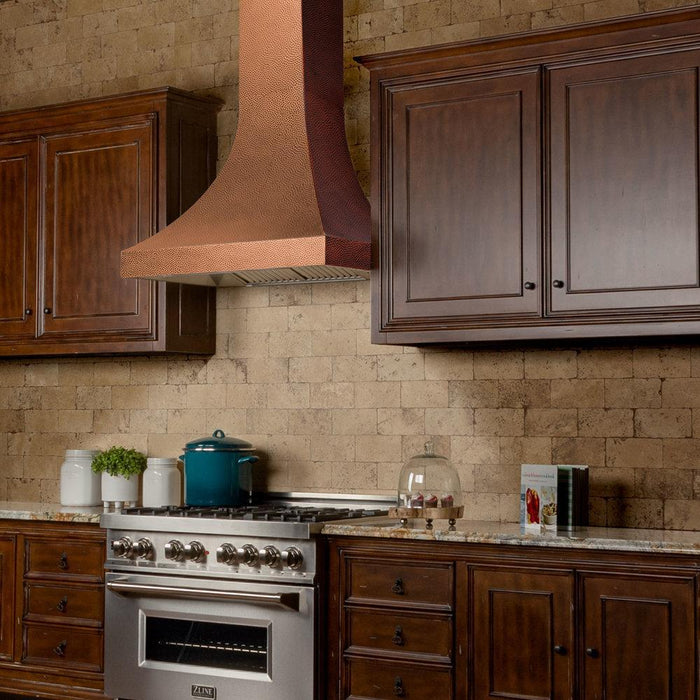 ZLINE Designer Series Hand-Hammered Copper Finish Wall Range Hood -